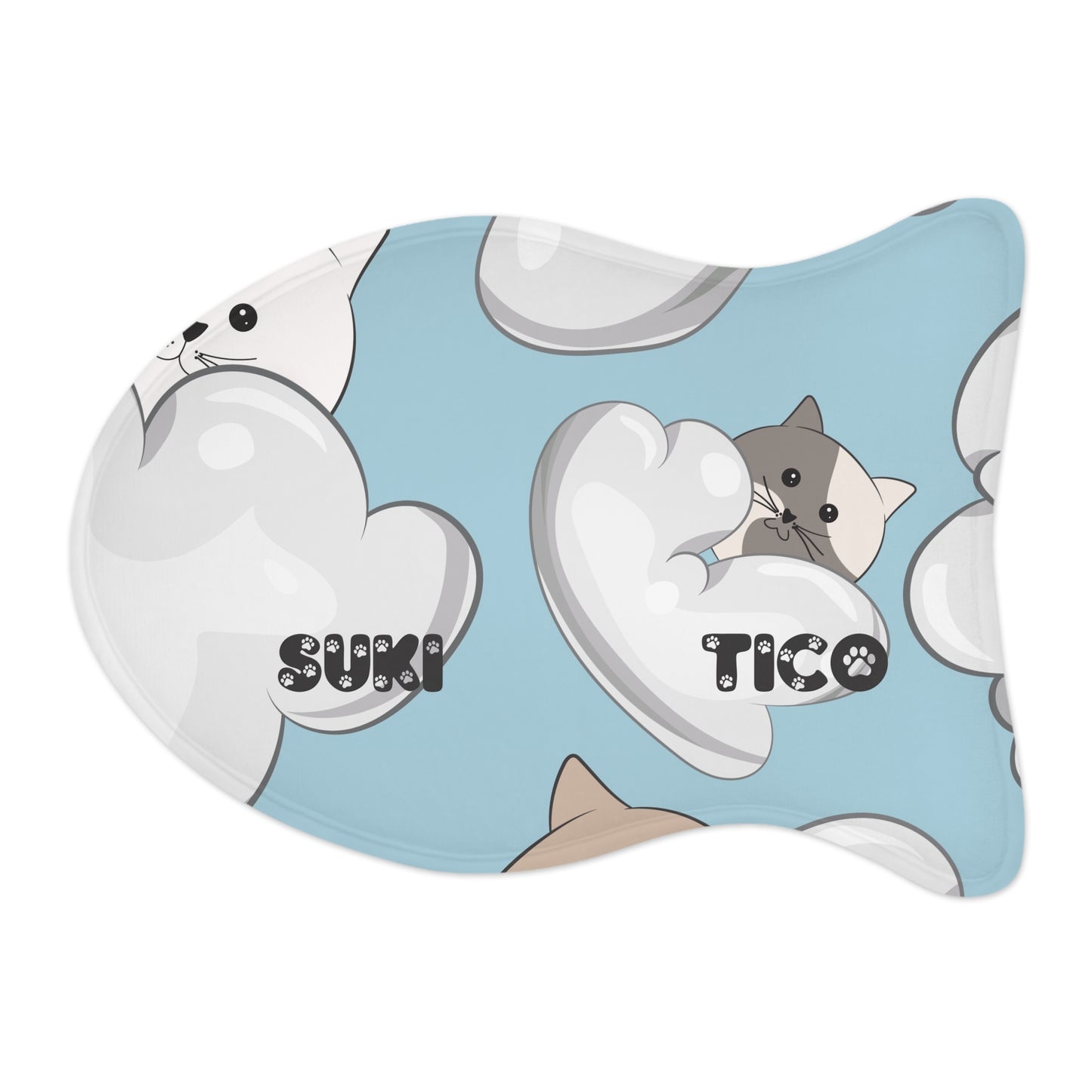 Cat Feeding Mat - Personalized Cute Cats Design