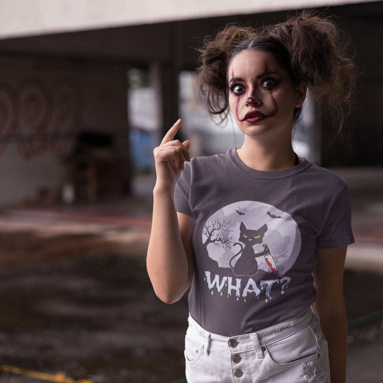 Halloween Cat Unisex Heavy Cotton Tee