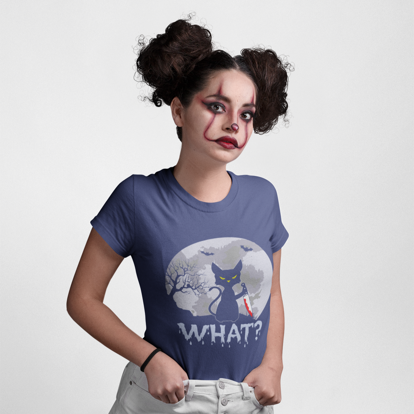 Halloween Cat Unisex Heavy Cotton Tee
