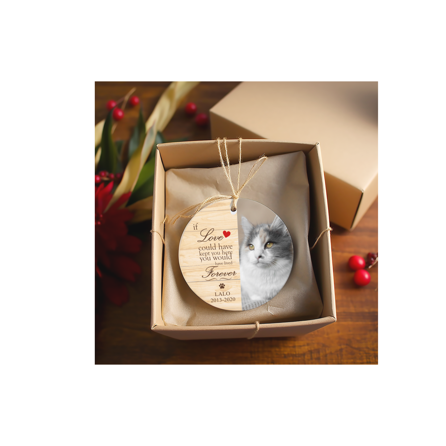 Personalized Pet Ornament, Memorial Gift for Deceased Pets
