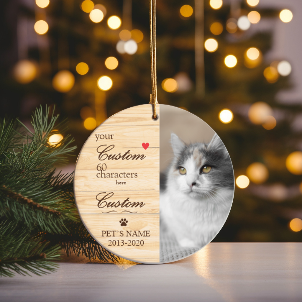 Personalized Pet Ornament, Memorial Gift for Deceased Pets
