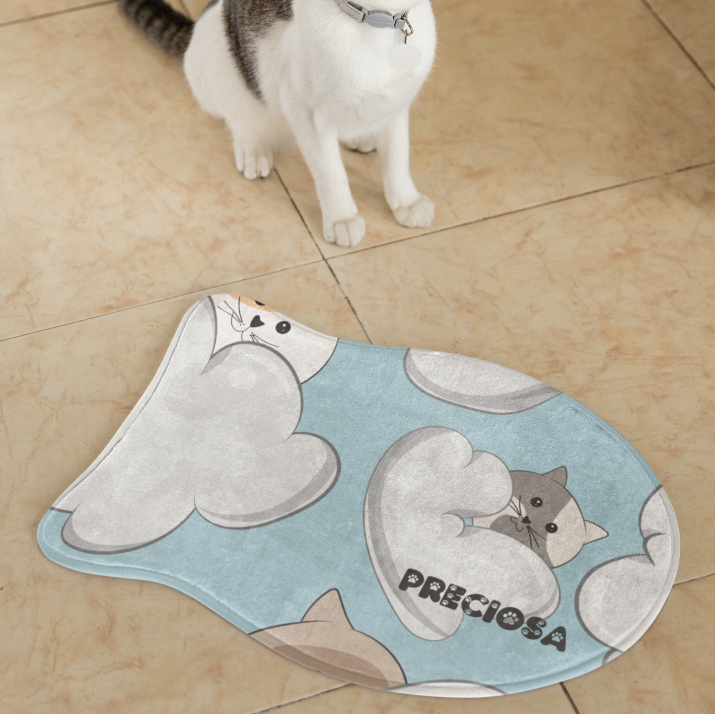 Cat Feeding Mat - Personalized Cute Cats Design