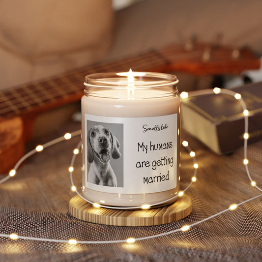 Personalized Dog Parents Candle, Custom Pet Photo Engagement Gift