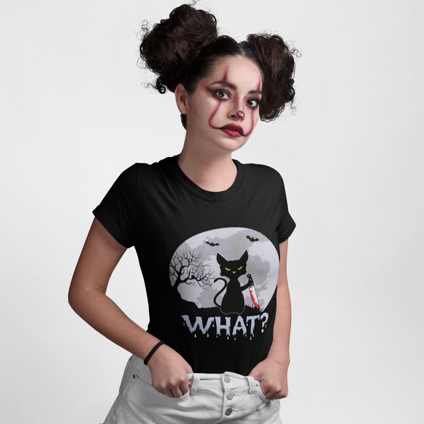 Halloween Cat Unisex Heavy Cotton Tee