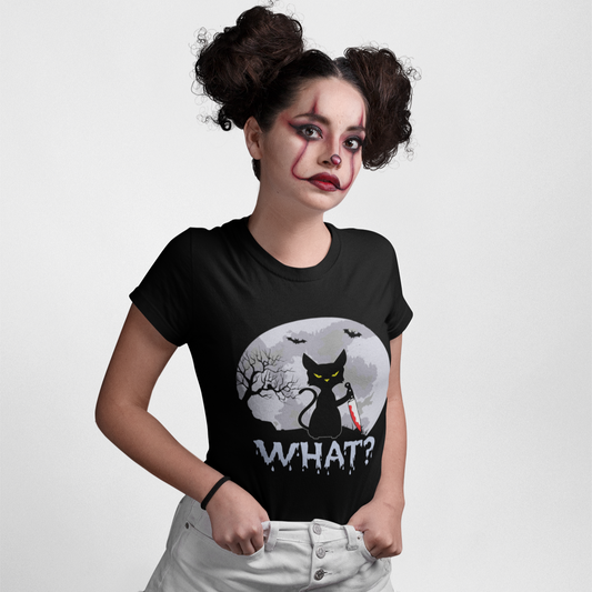 Halloween Cat Unisex Heavy Cotton Tee