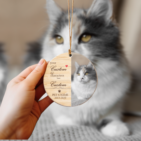 Personalized Pet Ornament, Memorial Gift for Deceased Pets