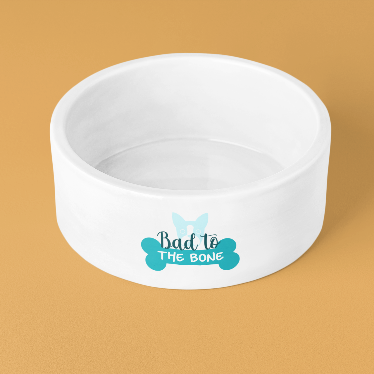 Pet Bowl - Bad to the Bone Frenchies Bulldog Quote
