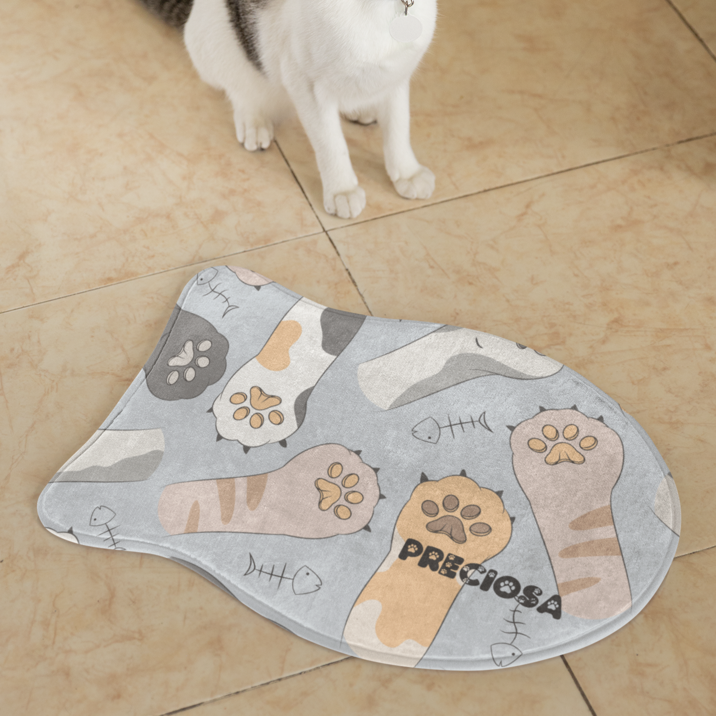 Cat Feeding Mat Paws