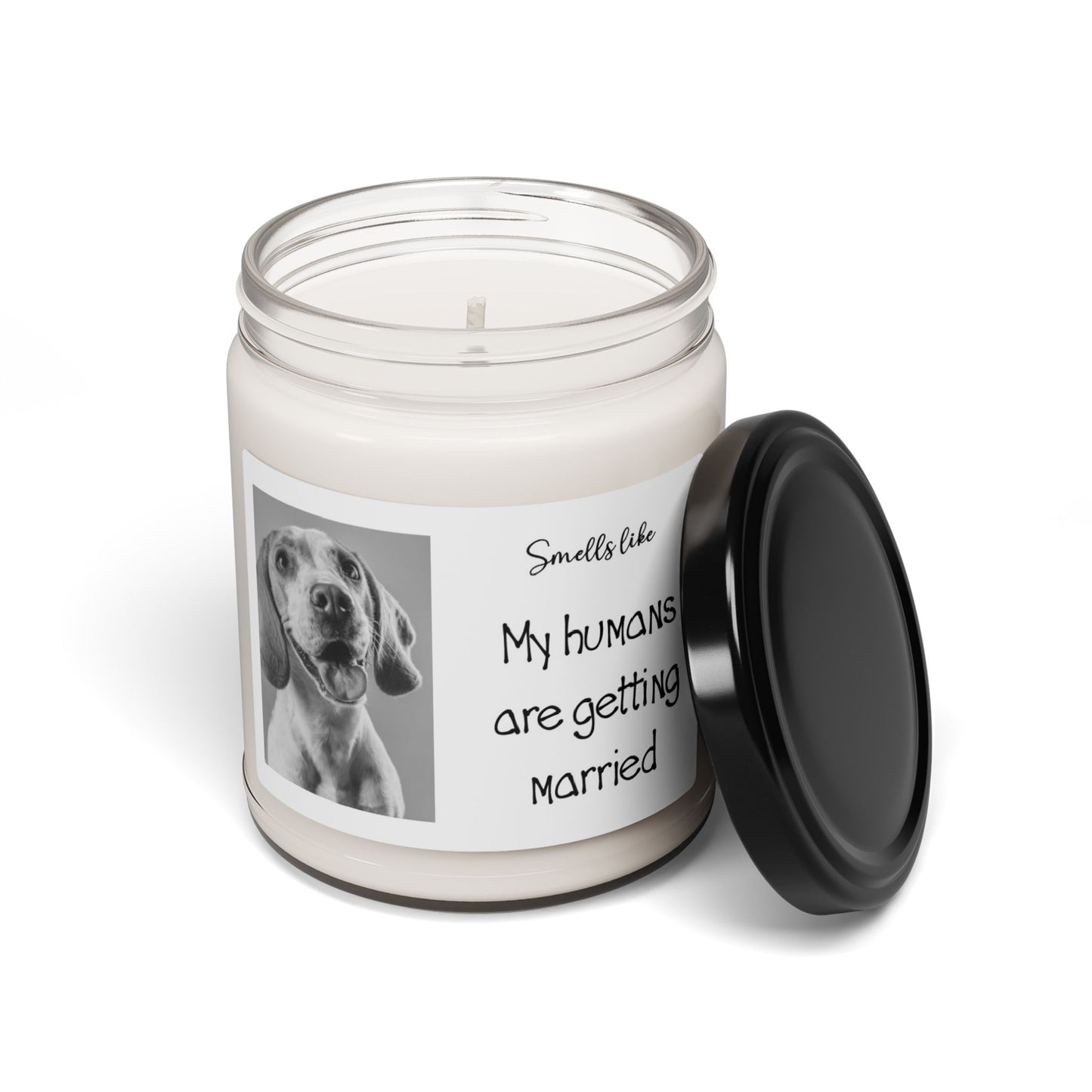 Personalized Dog Parents Candle, Custom Pet Photo Engagement Gift