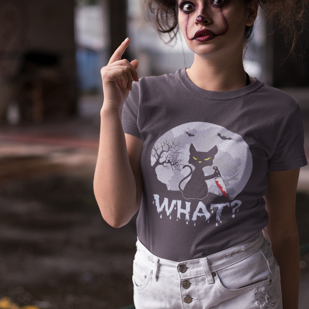 Halloween Cat Unisex Heavy Cotton Tee