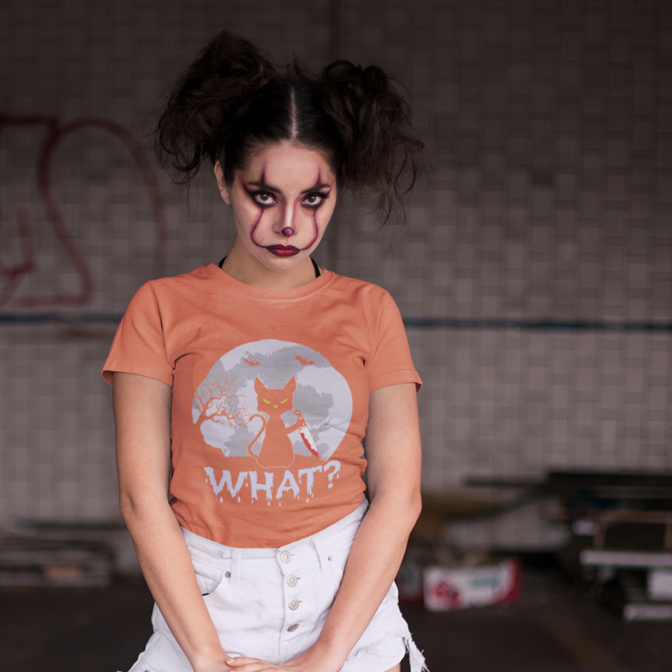 Halloween Cat Unisex Heavy Cotton Tee