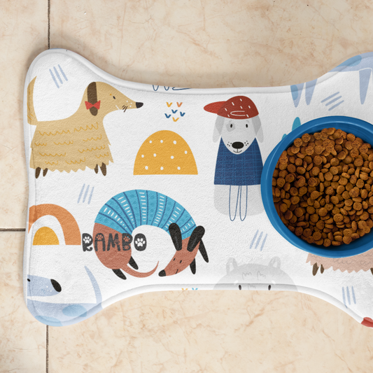 Personalized Dog Feeding Mat