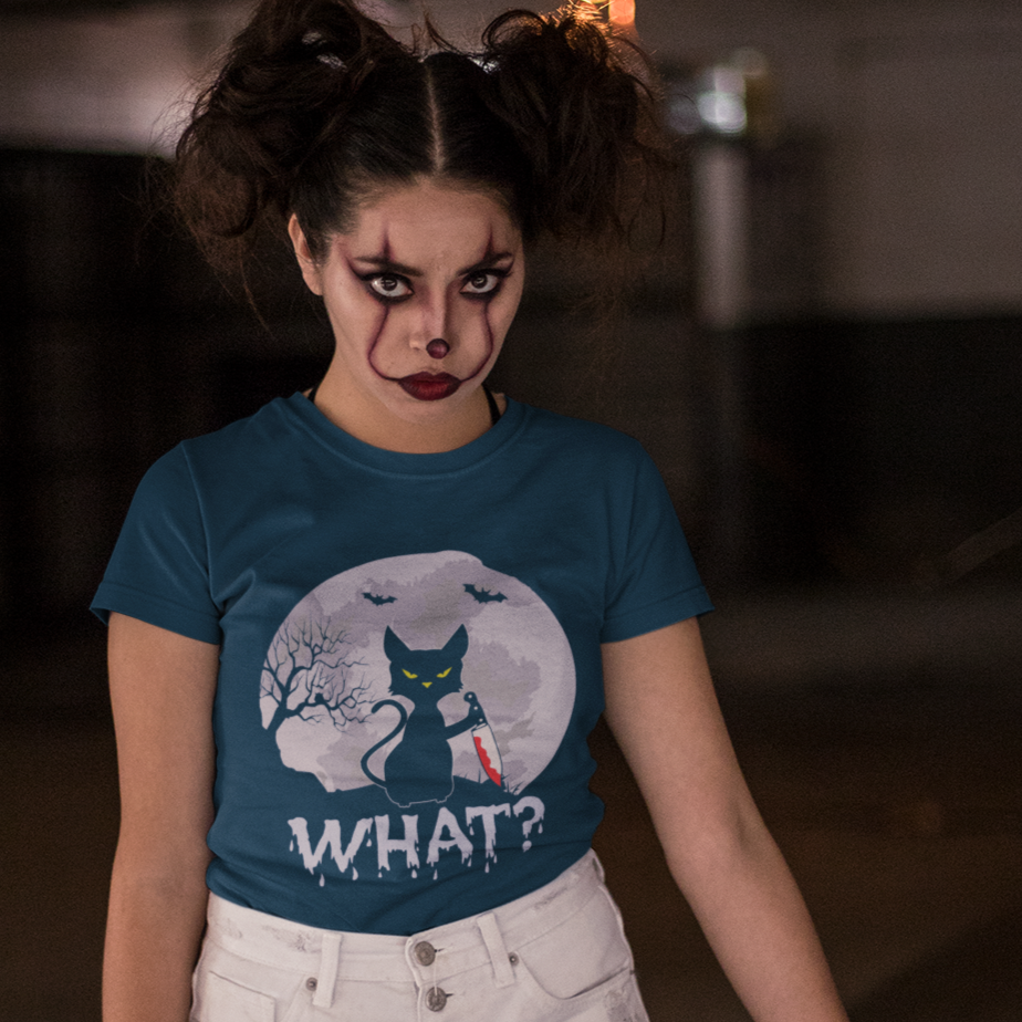 Halloween Cat Unisex Heavy Cotton Tee